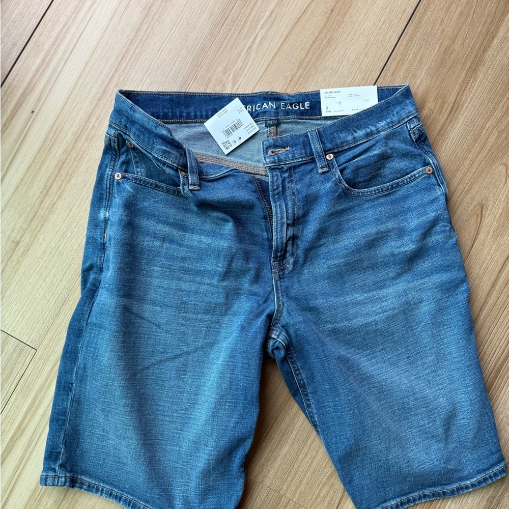 American Eagle Dreamy Drape Jeans in Medium Blue - Picture 2 of 3